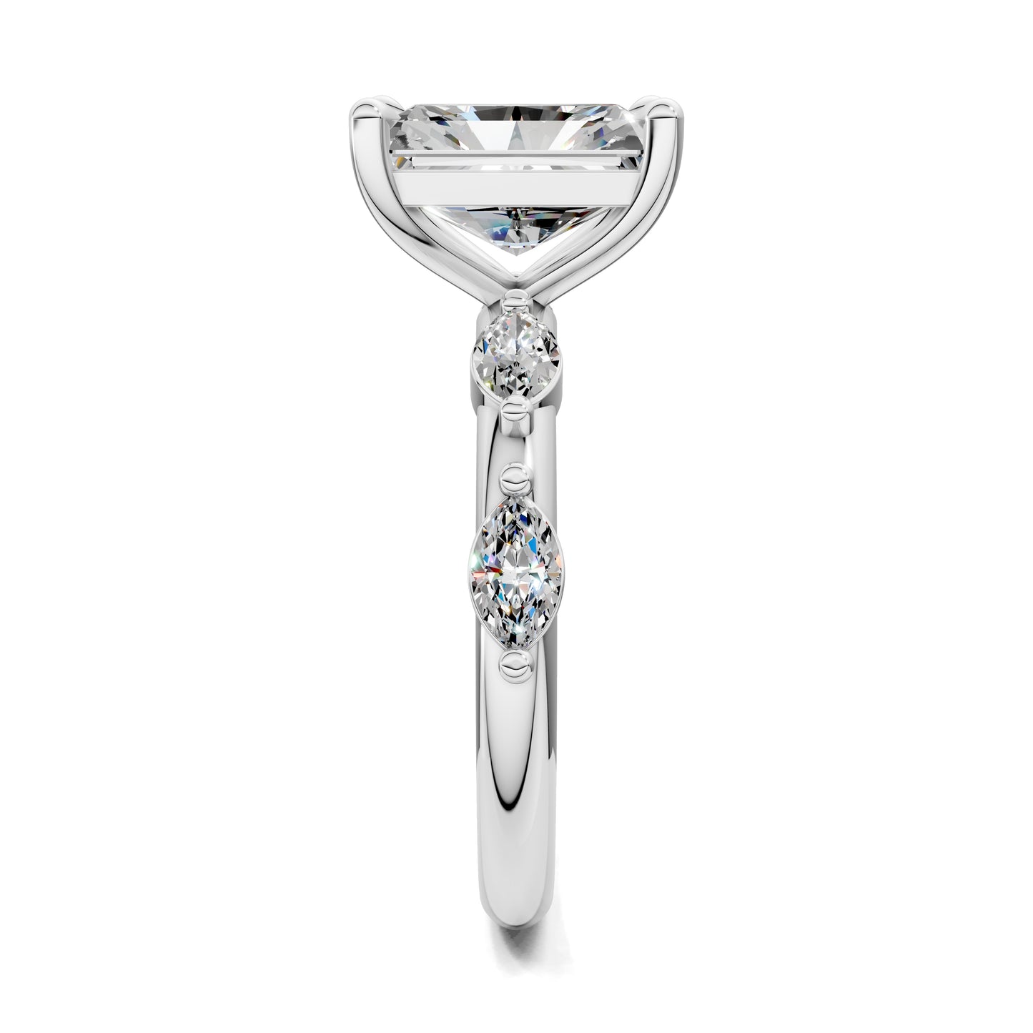LUMINA RADIANT ACCENT DIAMOND RING