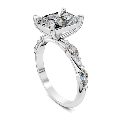 LUMINA RADIANT ACCENT DIAMOND RING