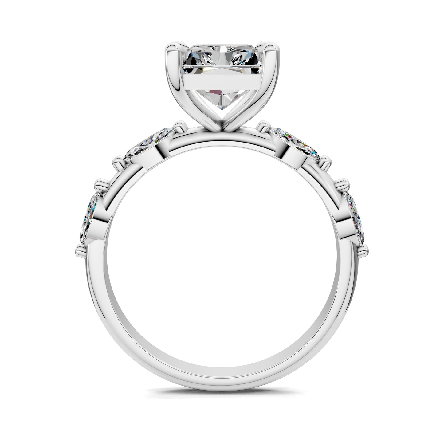 LUMINA RADIANT ACCENT DIAMOND RING
