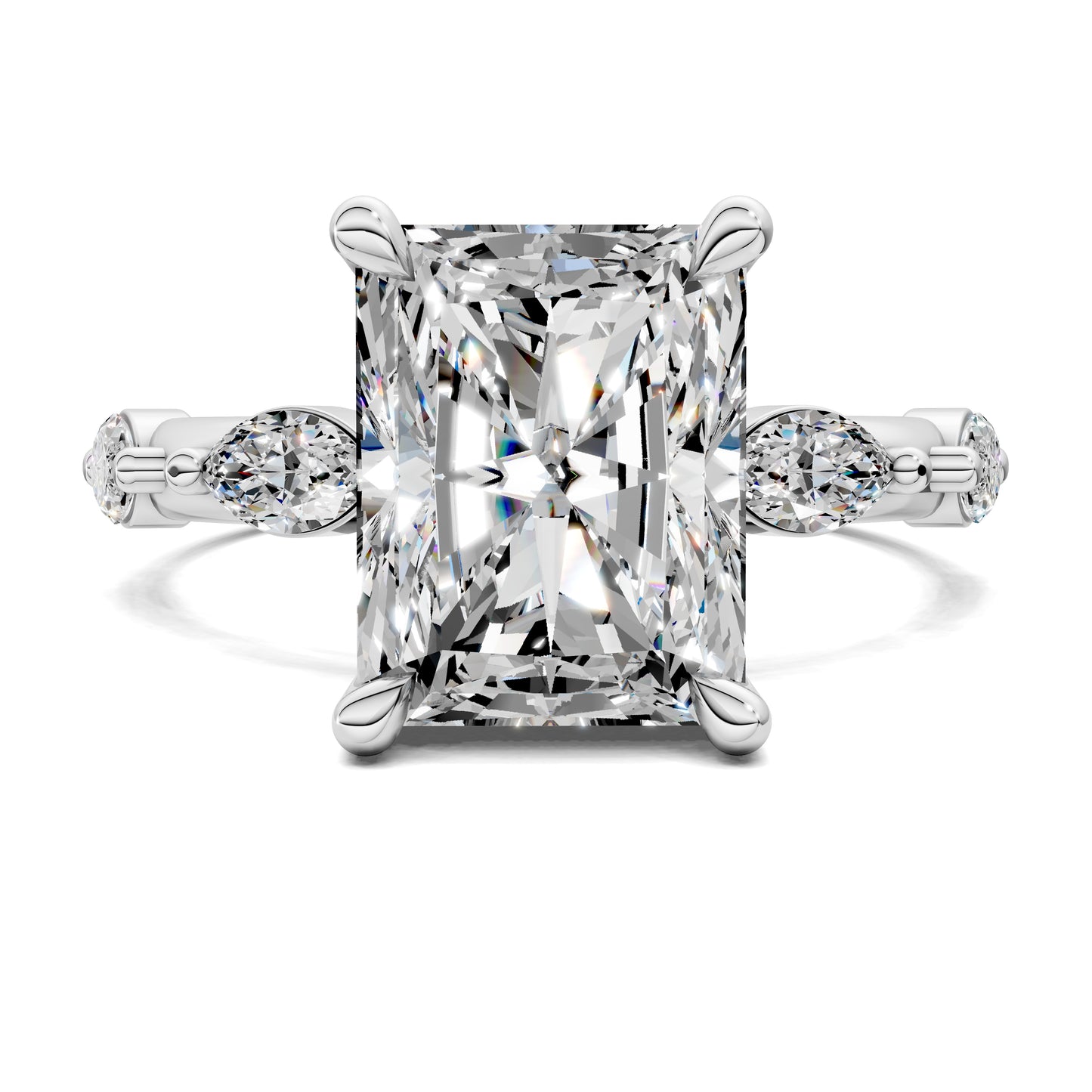 LUMINA RADIANT ACCENT DIAMOND RING