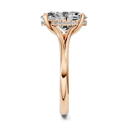 SERENA OVAL HIDDEN HALO RING