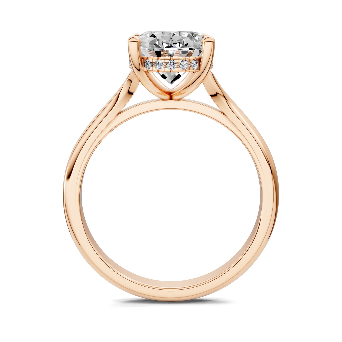 SERENA OVAL HIDDEN HALO RING