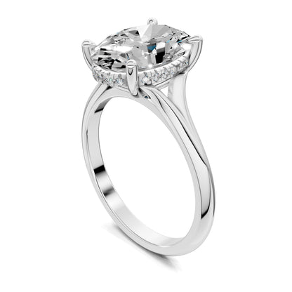 SERENA OVAL HIDDEN HALO RING