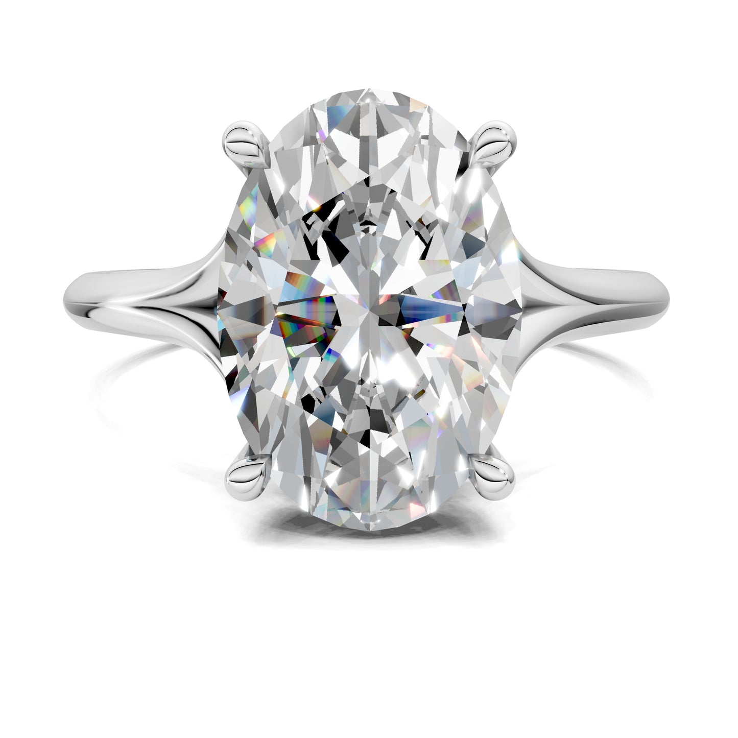 SERENA OVAL HIDDEN HALO RING