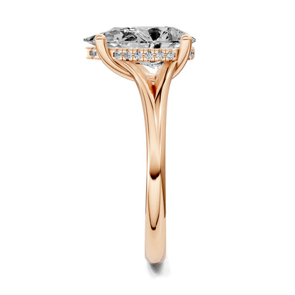 ELARA PEAR HIDDEN HALO RING