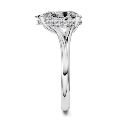 ELARA PEAR HIDDEN HALO RING