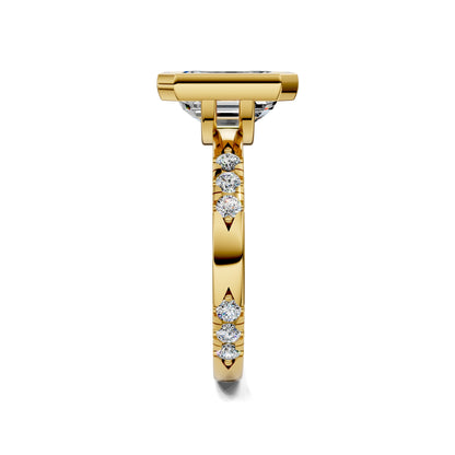 VALORA EMERALD BEZEL ACCENT RING