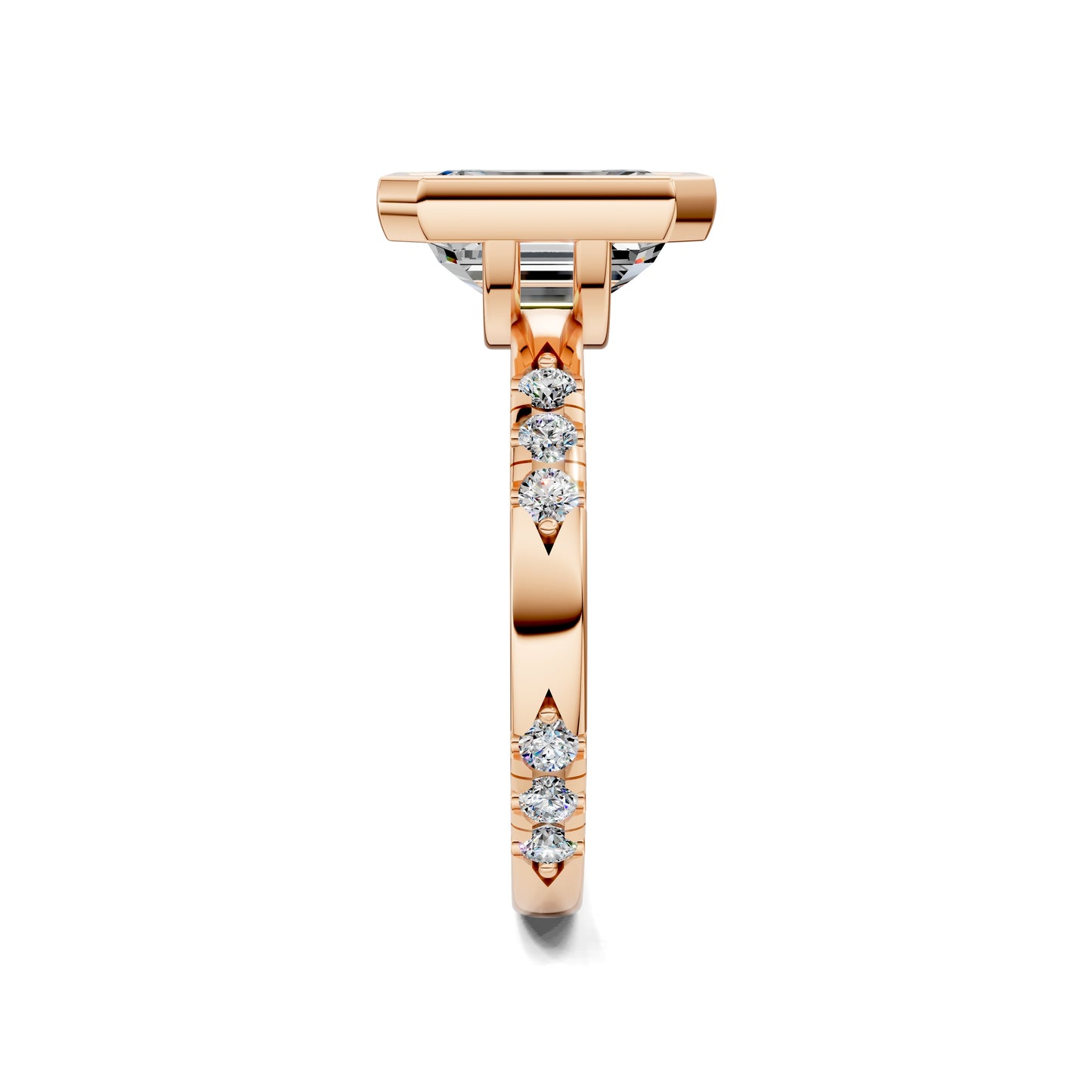 VALORA EMERALD BEZEL ACCENT RING