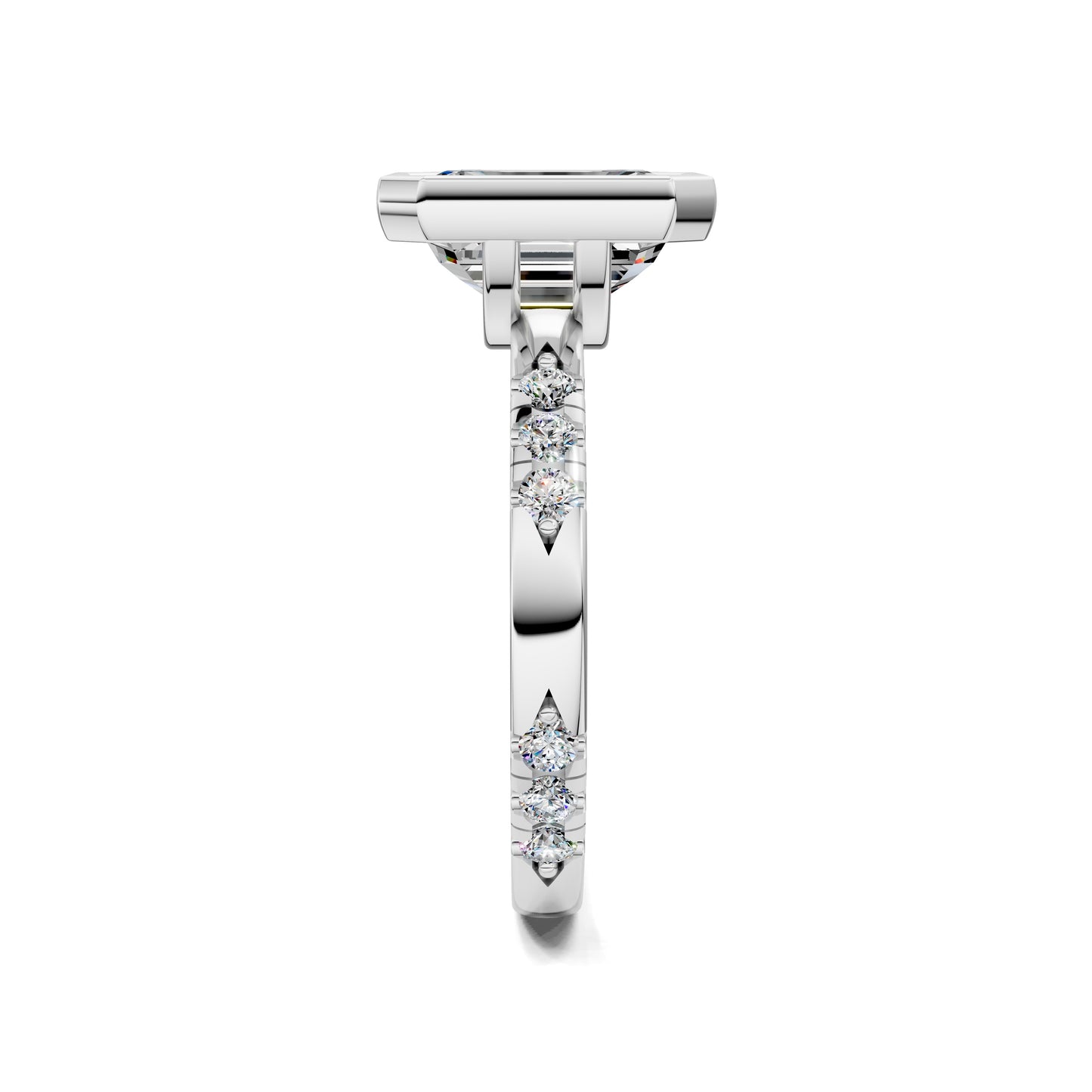 VALORA EMERALD BEZEL ACCENT RING