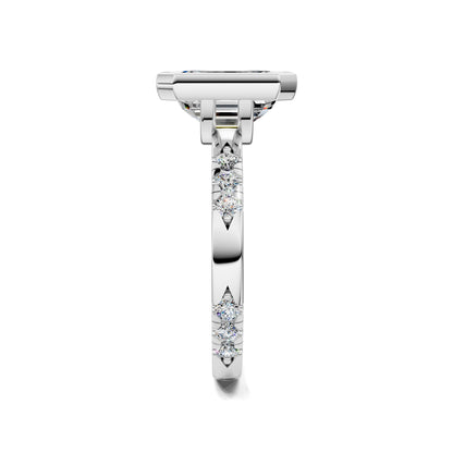 VALORA EMERALD BEZEL ACCENT RING