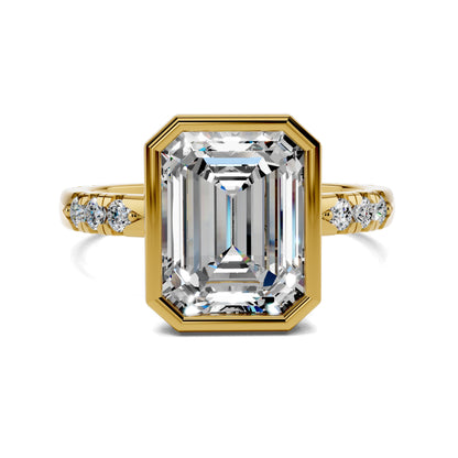 VALORA EMERALD BEZEL ACCENT RING