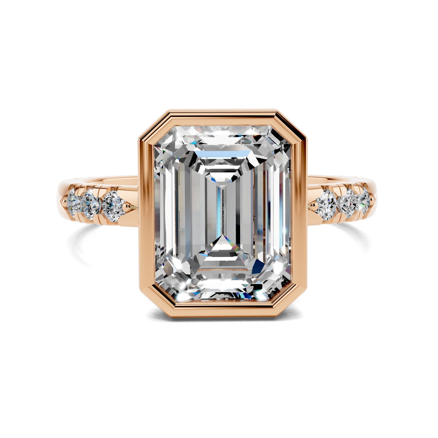 VALORA EMERALD BEZEL ACCENT RING