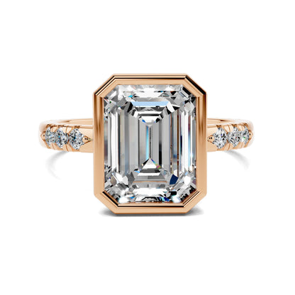 VALORA EMERALD BEZEL ACCENT RING