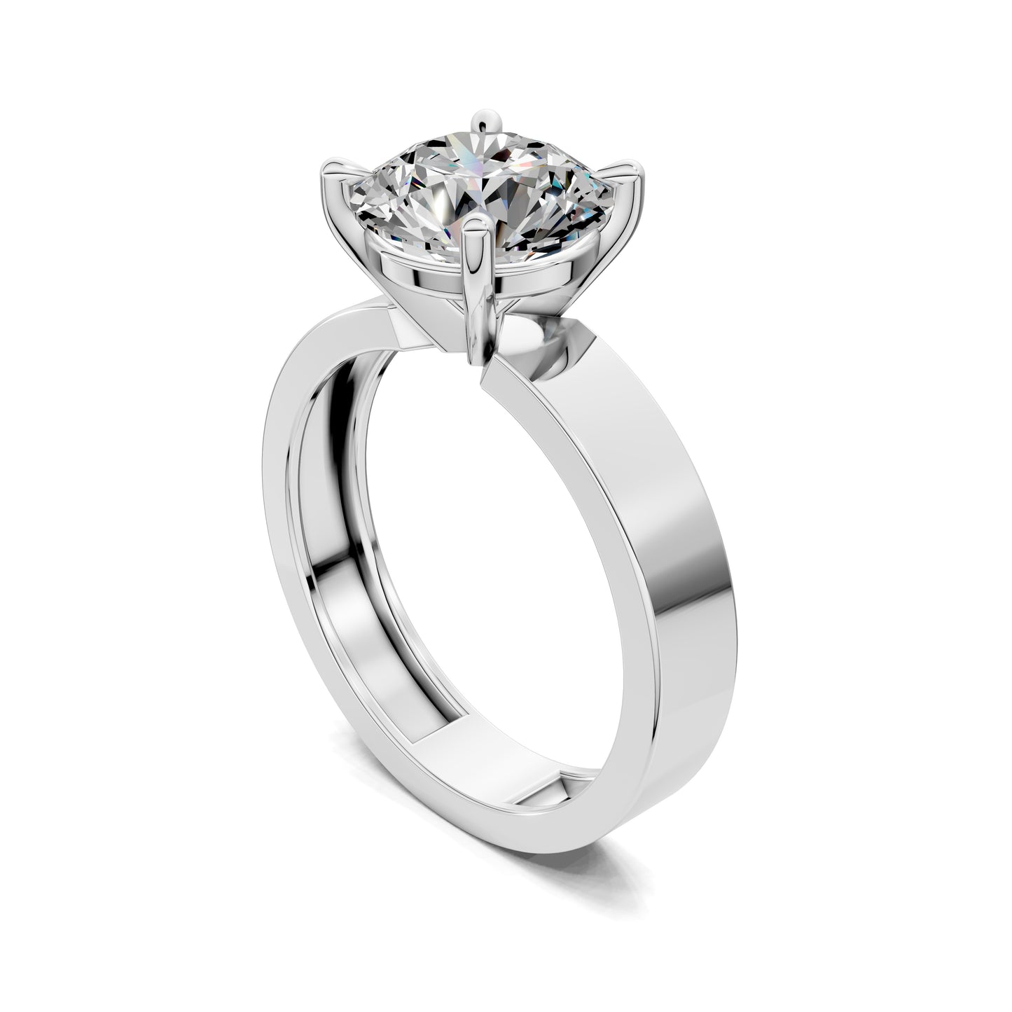 AUREA ROUND BOLD SOLITAIRE RING