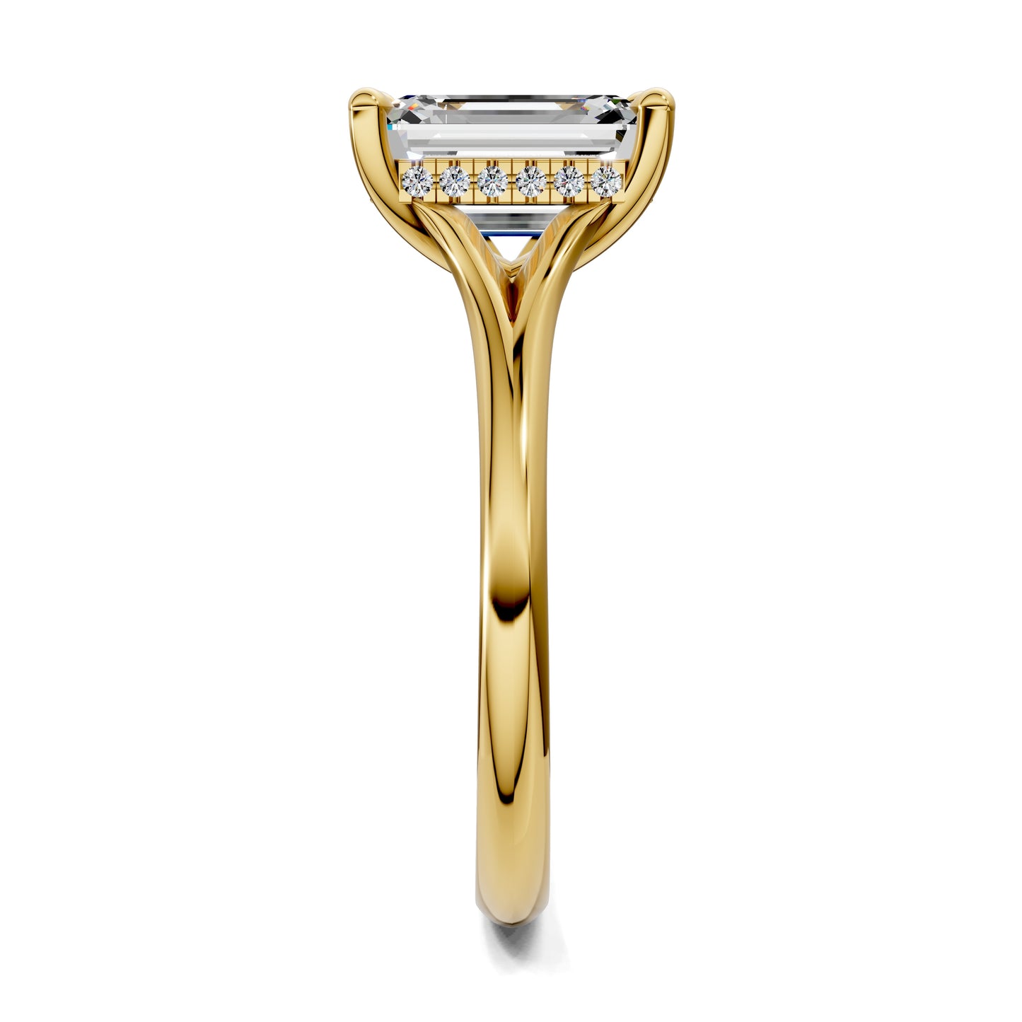 VALORA EMERALD HIDDEN HALO RING