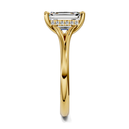 VALORA EMERALD HIDDEN HALO RING