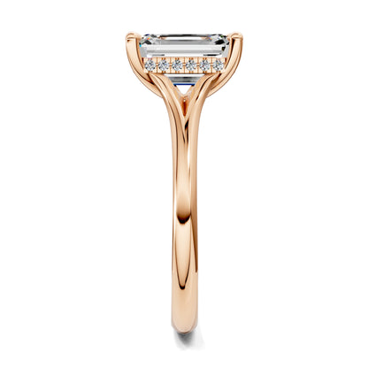 VALORA EMERALD HIDDEN HALO RING