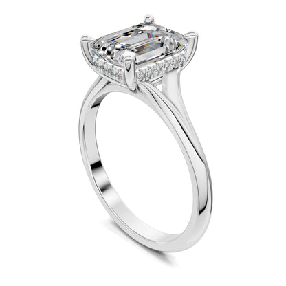 VALORA EMERALD HIDDEN HALO RING