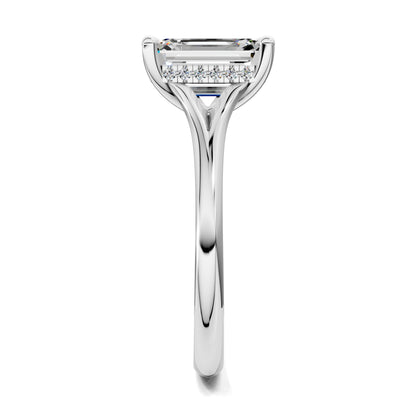 VALORA EMERALD HIDDEN HALO RING