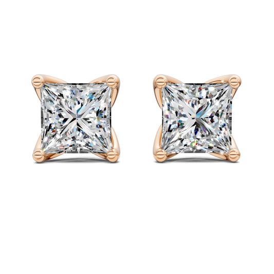 PRINCESS CUT TULIP BASKET STUDS