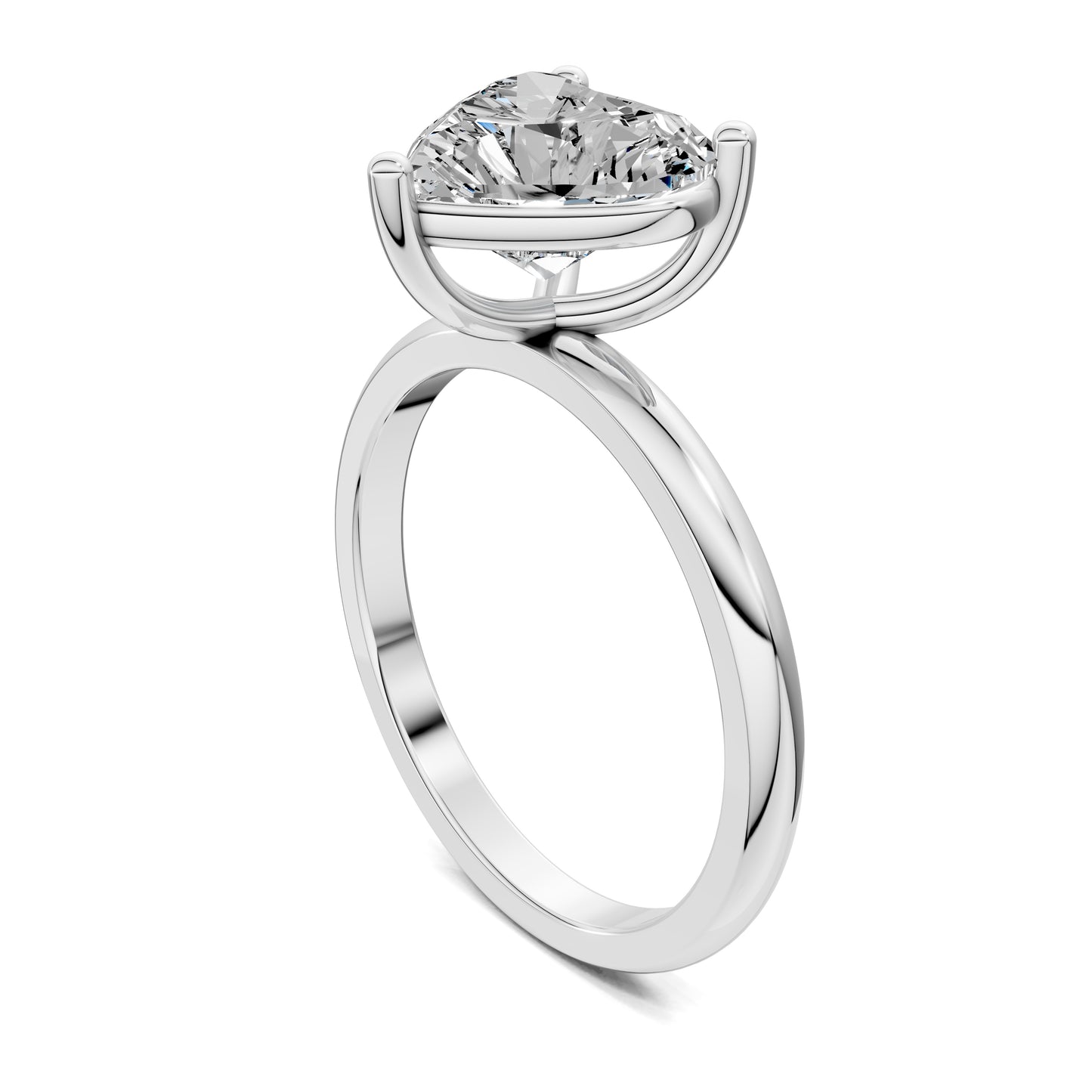 AMOUR HEART CUT ENGAGEMENT RING