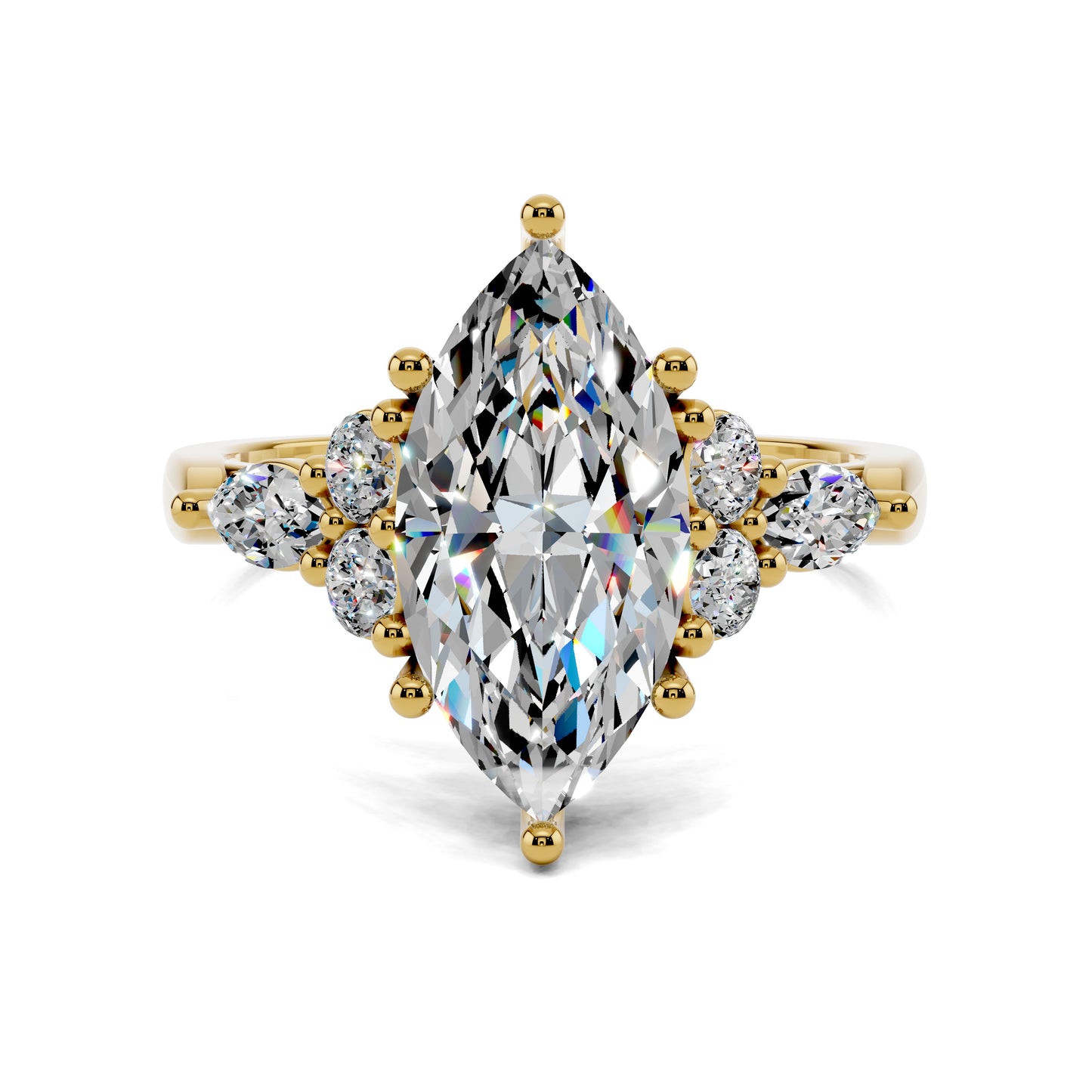 SOLARA MARQUISE CLUSTER RING