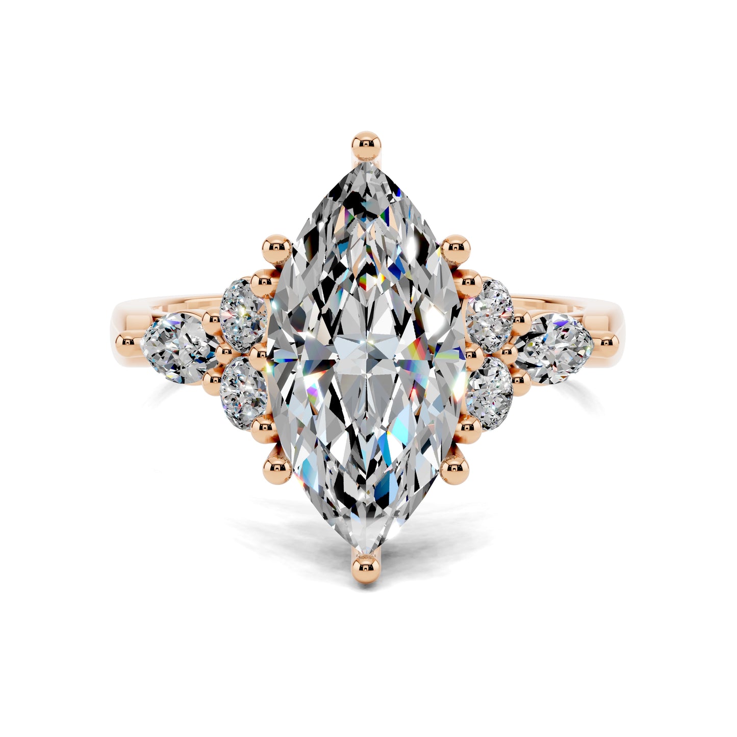 SOLARA MARQUISE CLUSTER RING
