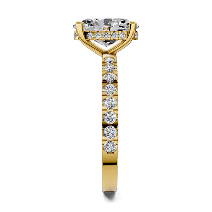 SERENA OVAL PAVÉ HALO RING