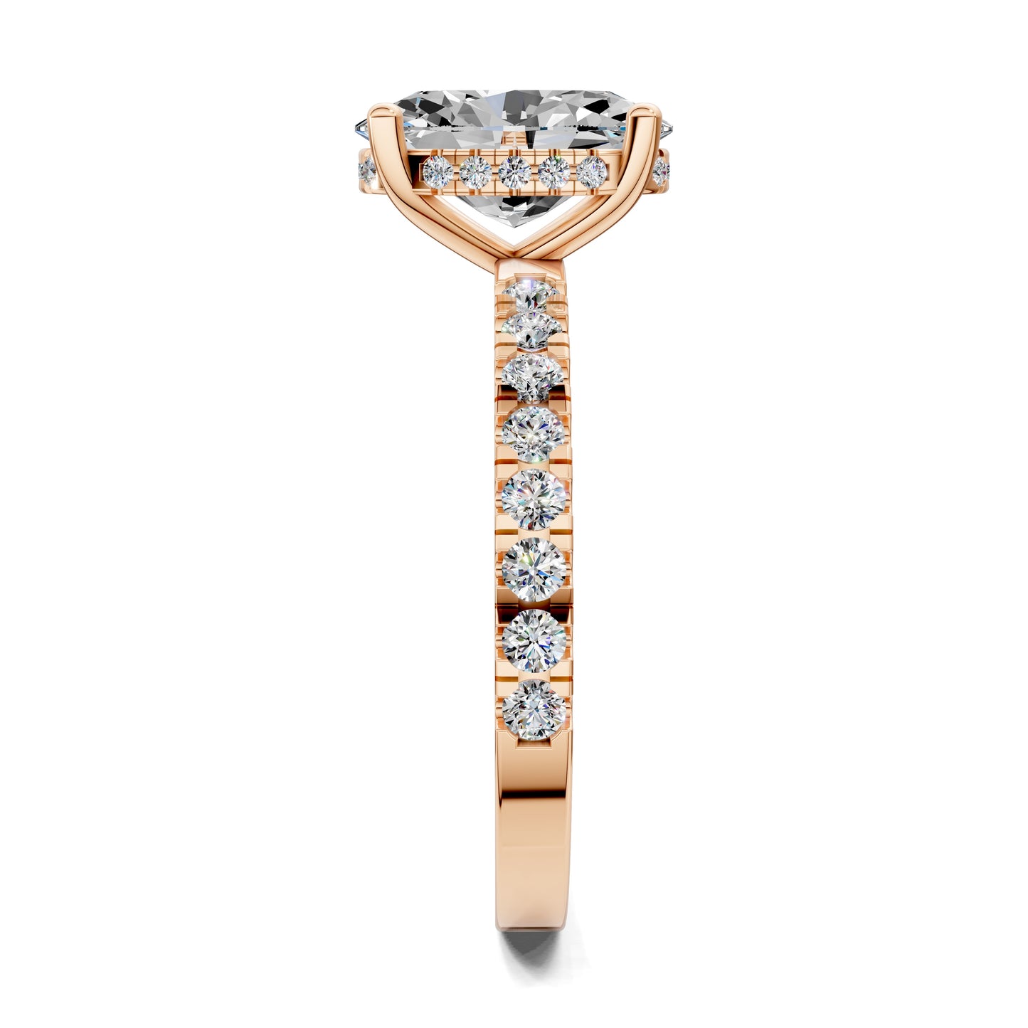 SERENA OVAL PAVÉ HALO RING