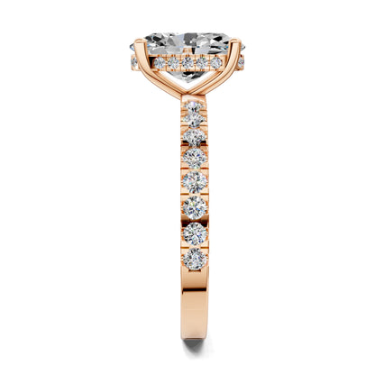 SERENA OVAL PAVÉ HALO RING