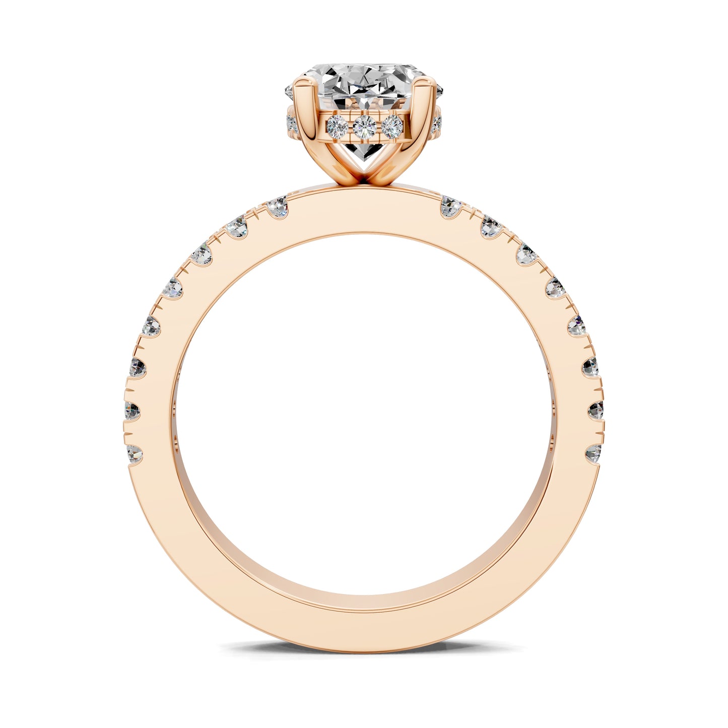 SERENA OVAL PAVÉ HALO RING