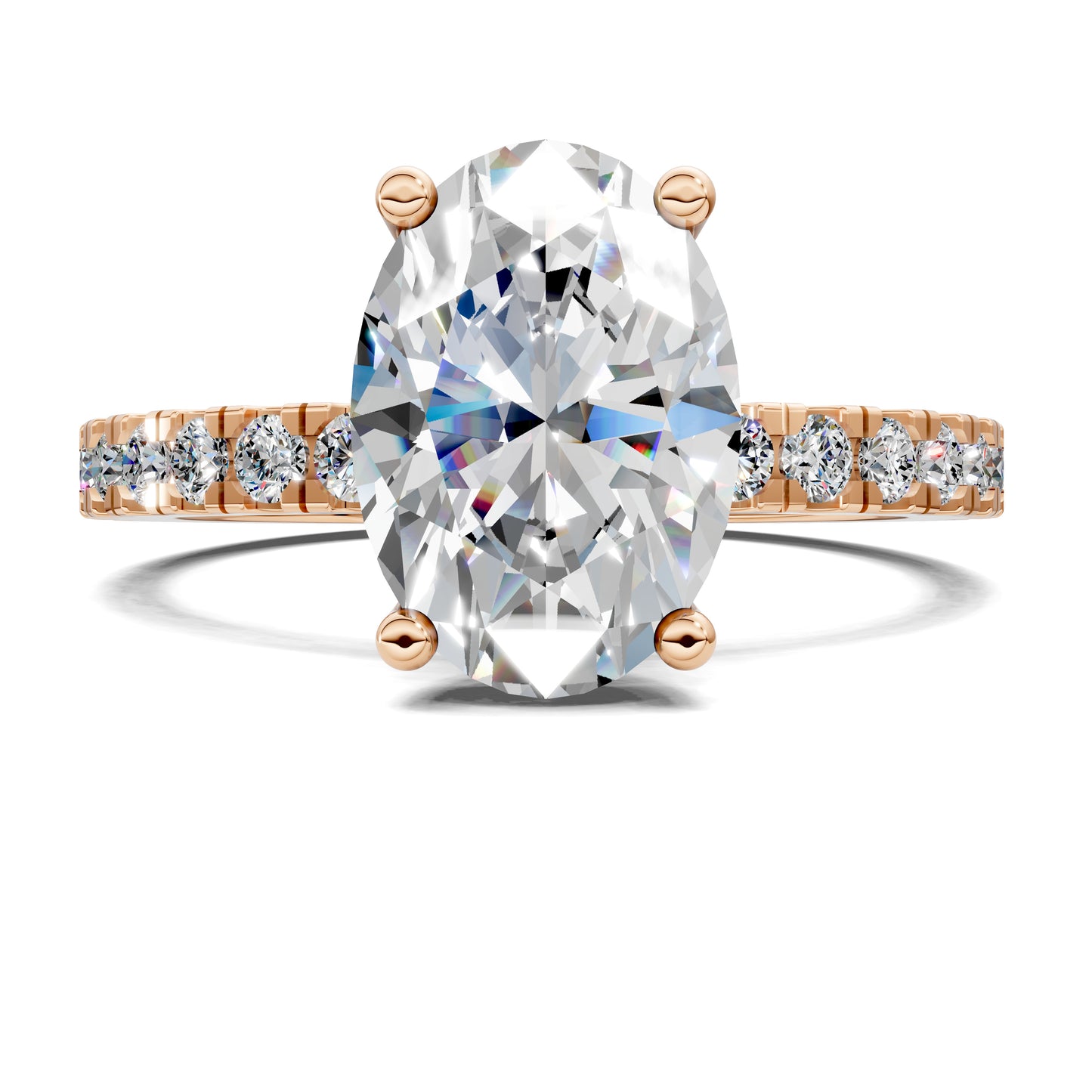 SERENA OVAL PAVÉ HALO RING