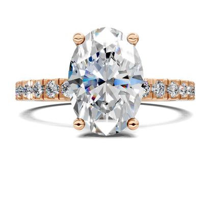 SERENA OVAL PAVÉ HALO RING