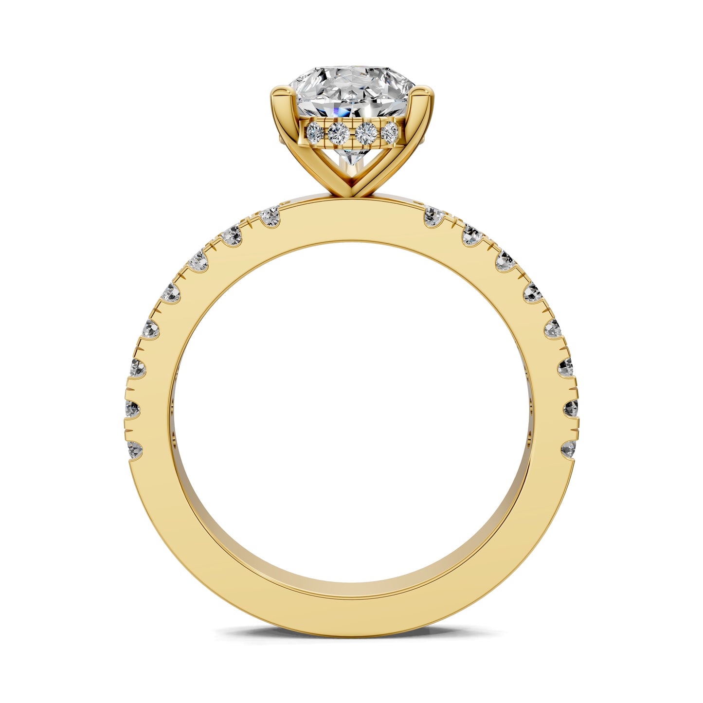 ELARA PEAR PAVÉ HALO RING