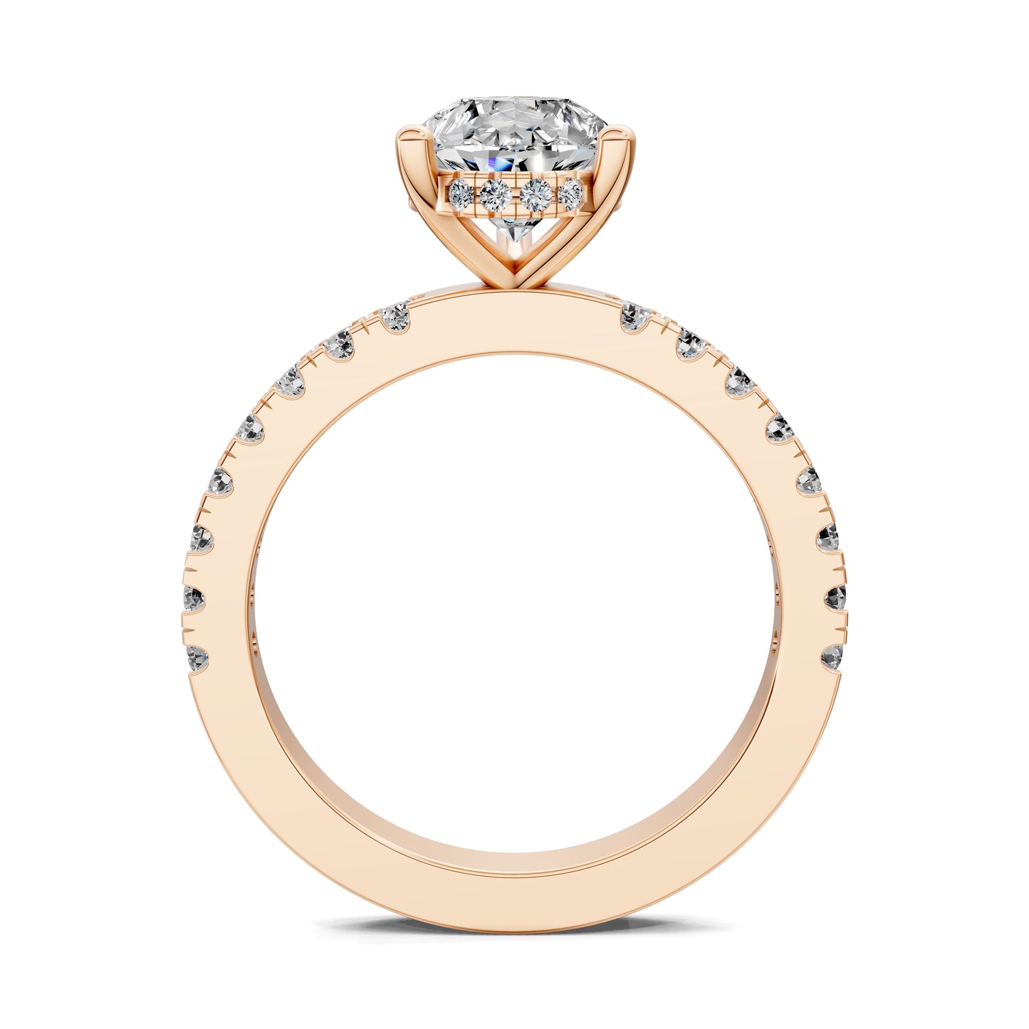 ELARA PEAR PAVÉ HALO RING