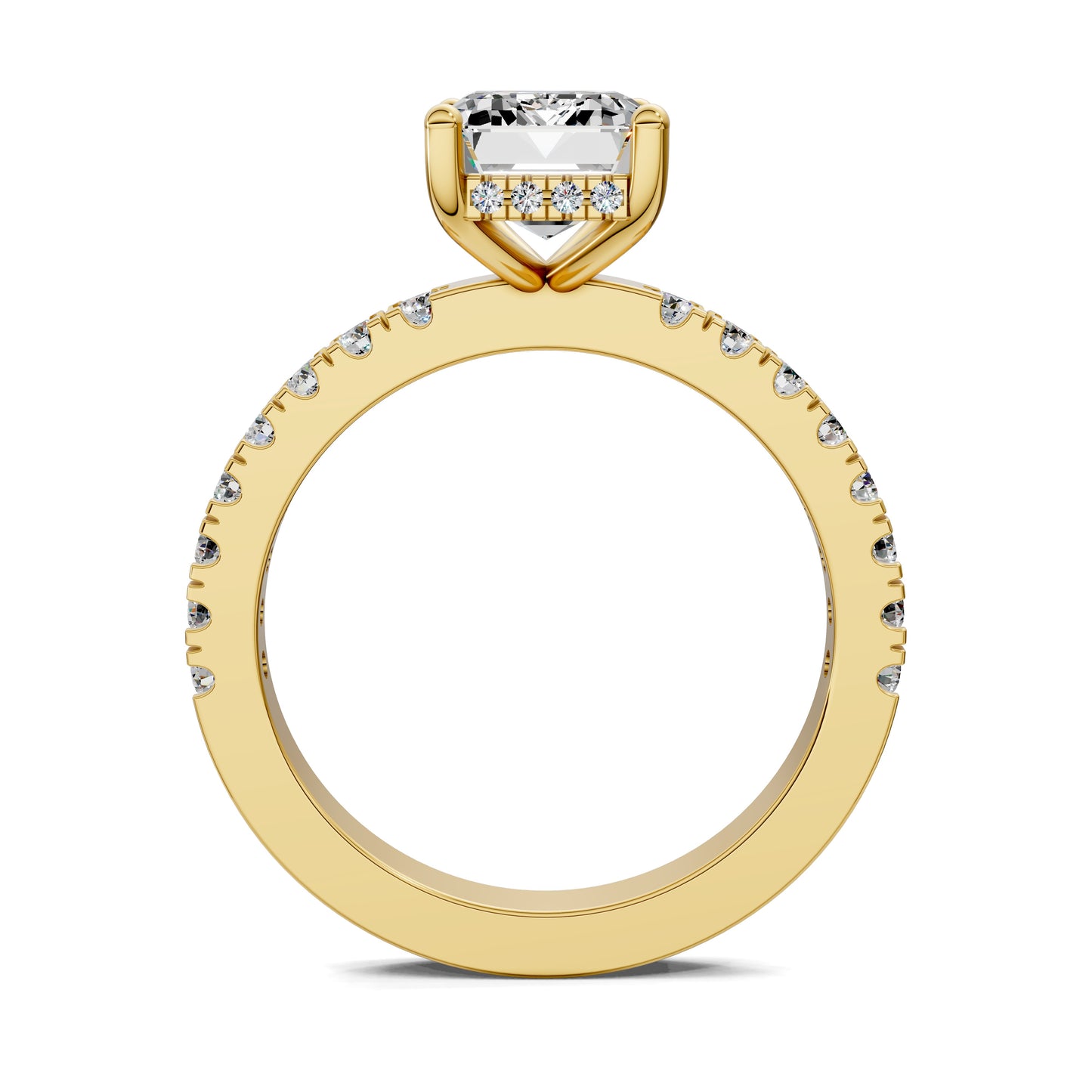 VALORA EMERALD PAVÉ HALO RING