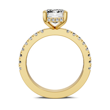 VALORA EMERALD PAVÉ HALO RING