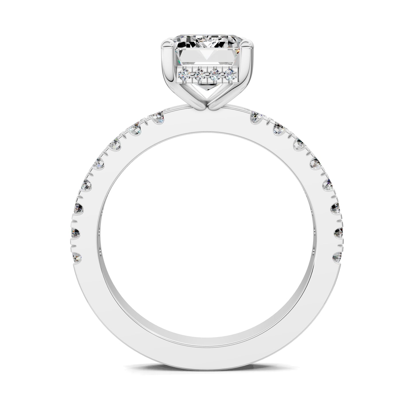 VALORA EMERALD PAVÉ HALO RING