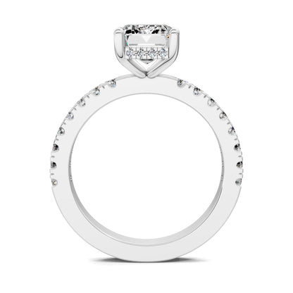 VALORA EMERALD PAVÉ HALO RING