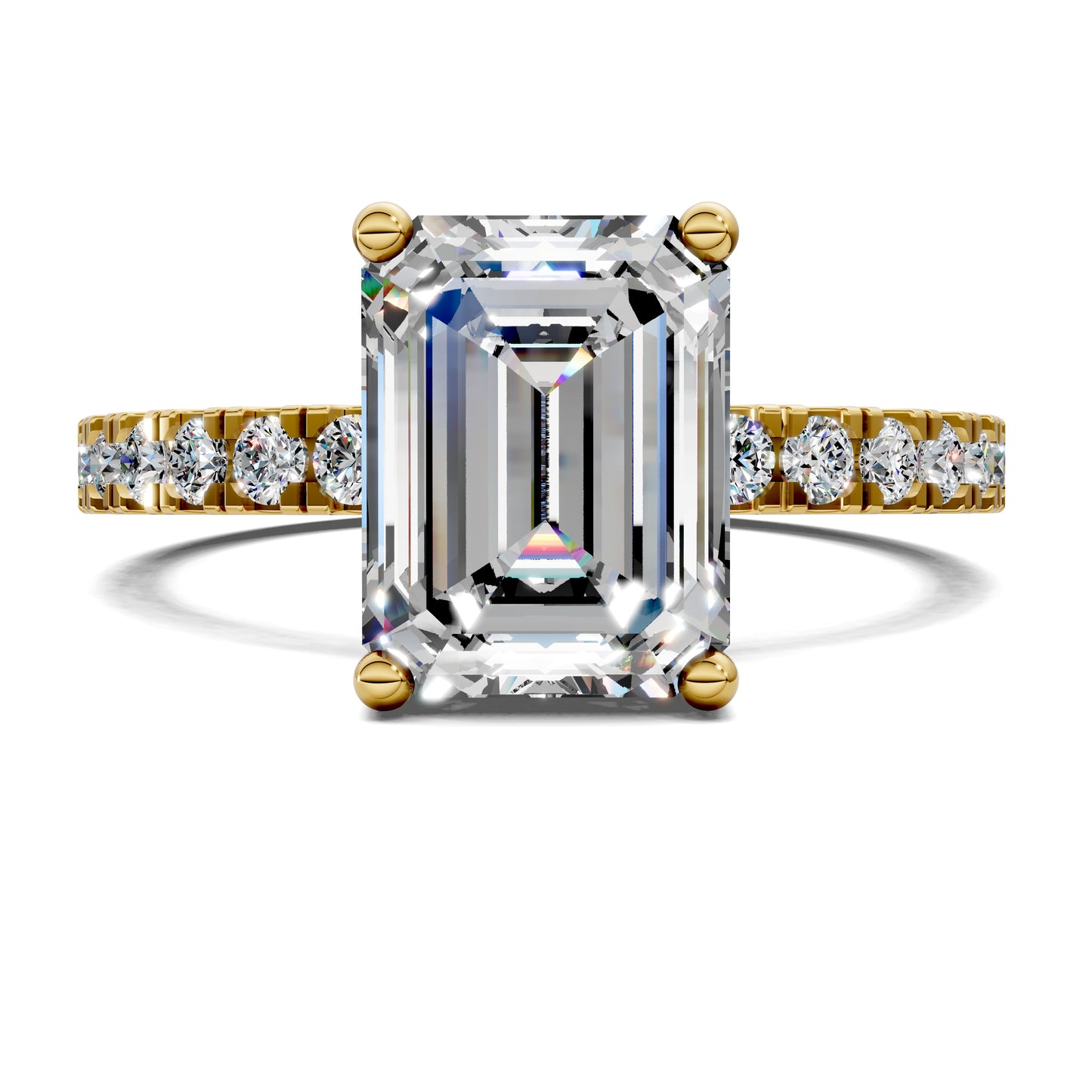 VALORA EMERALD PAVÉ HALO RING