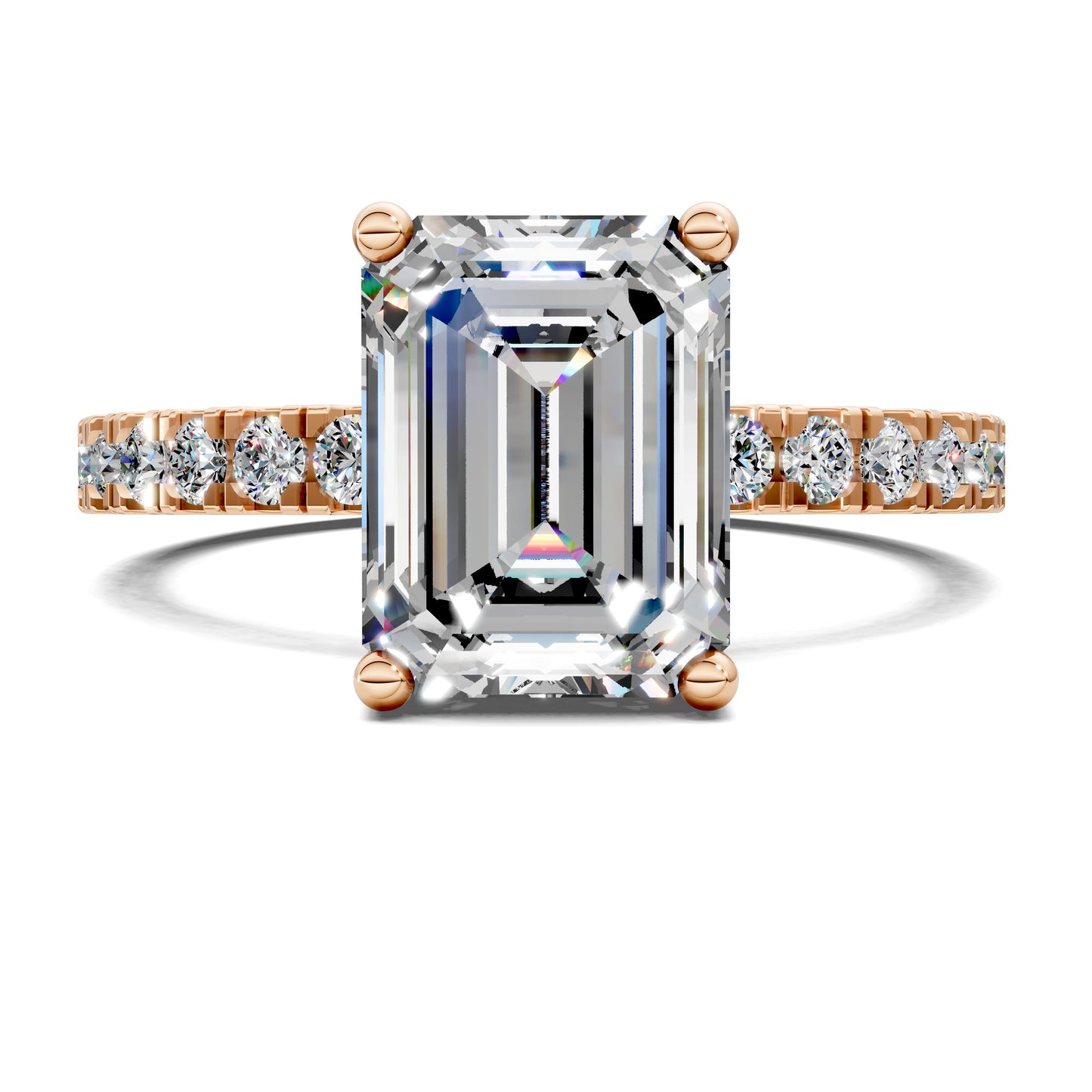 VALORA EMERALD PAVÉ HALO RING