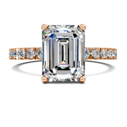 VALORA EMERALD PAVÉ HALO RING