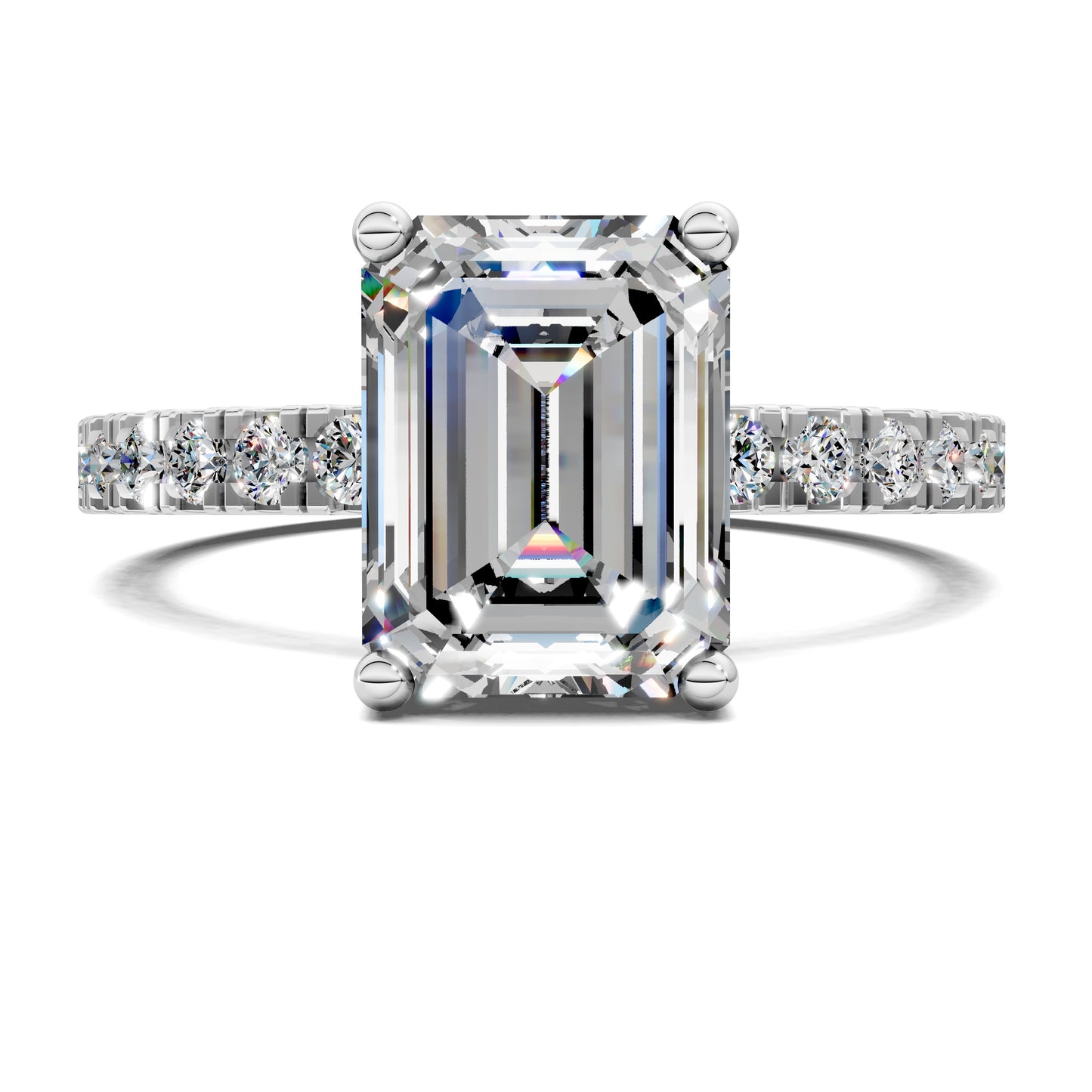 VALORA EMERALD PAVÉ HALO RING