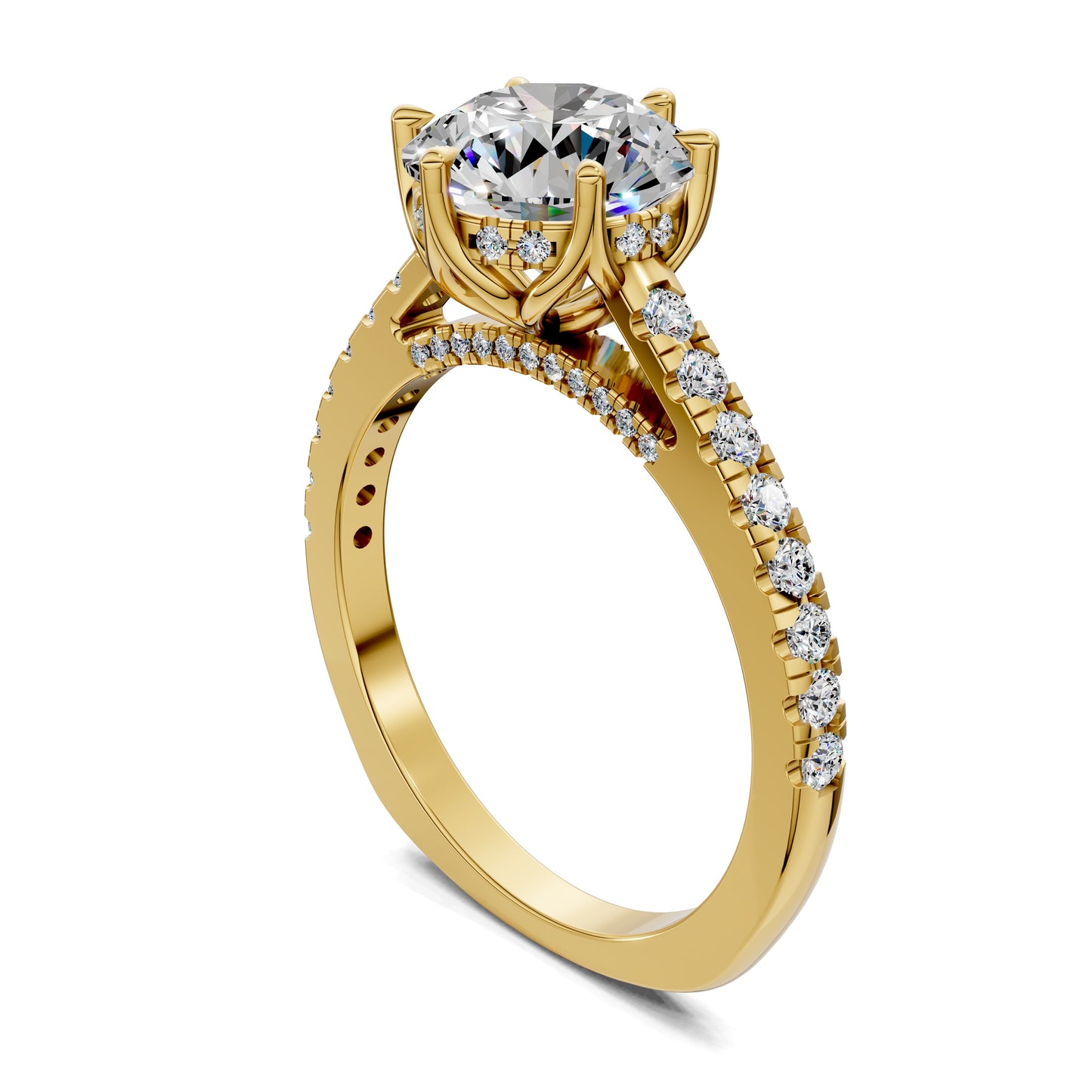 AUREA ROUND PAVÉ HALO RING