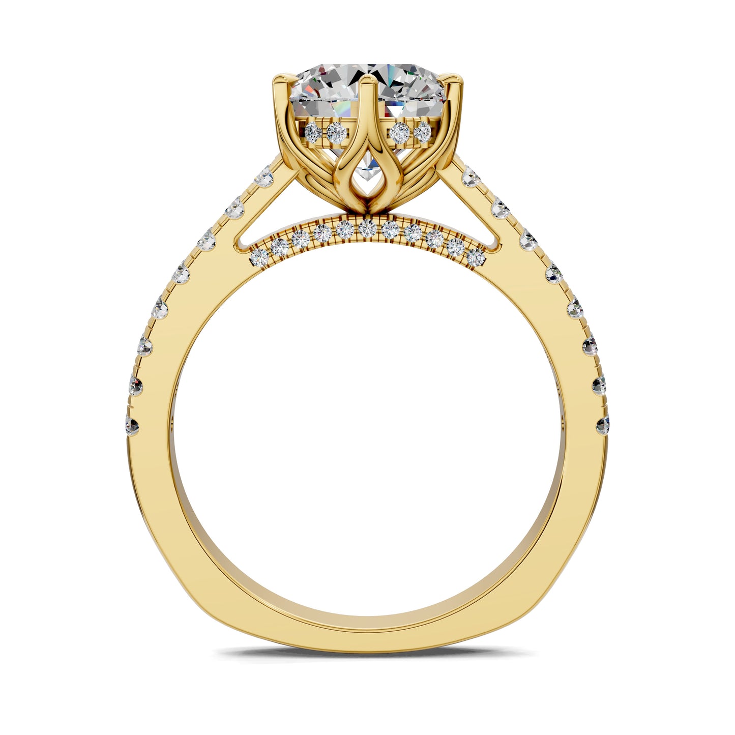 AUREA ROUND PAVÉ HALO RING