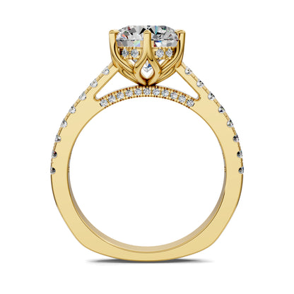 AUREA ROUND PAVÉ HALO RING