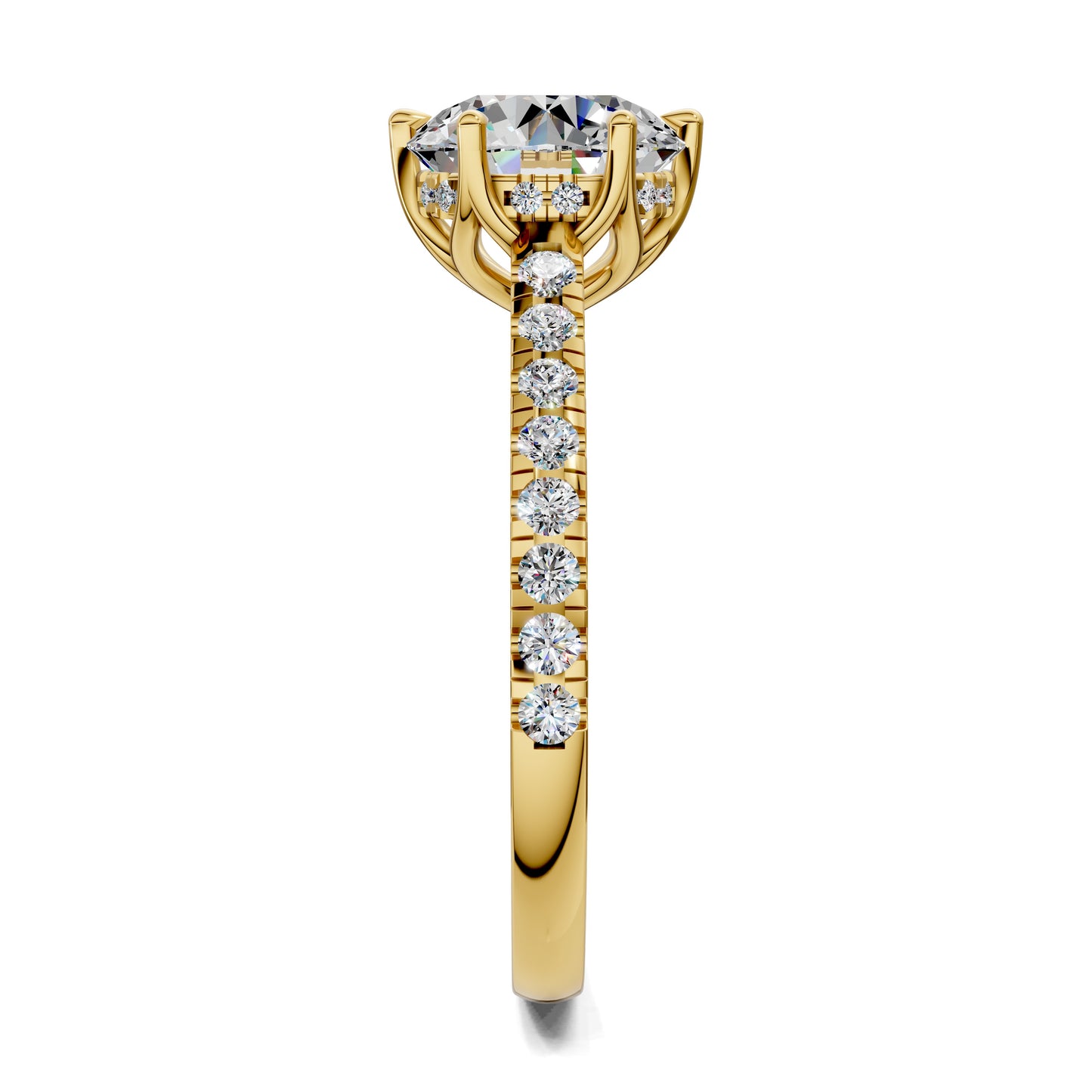 AUREA ROUND PAVÉ HALO RING