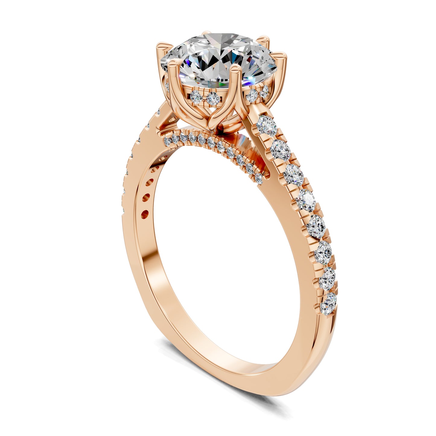 AUREA ROUND PAVÉ HALO RING