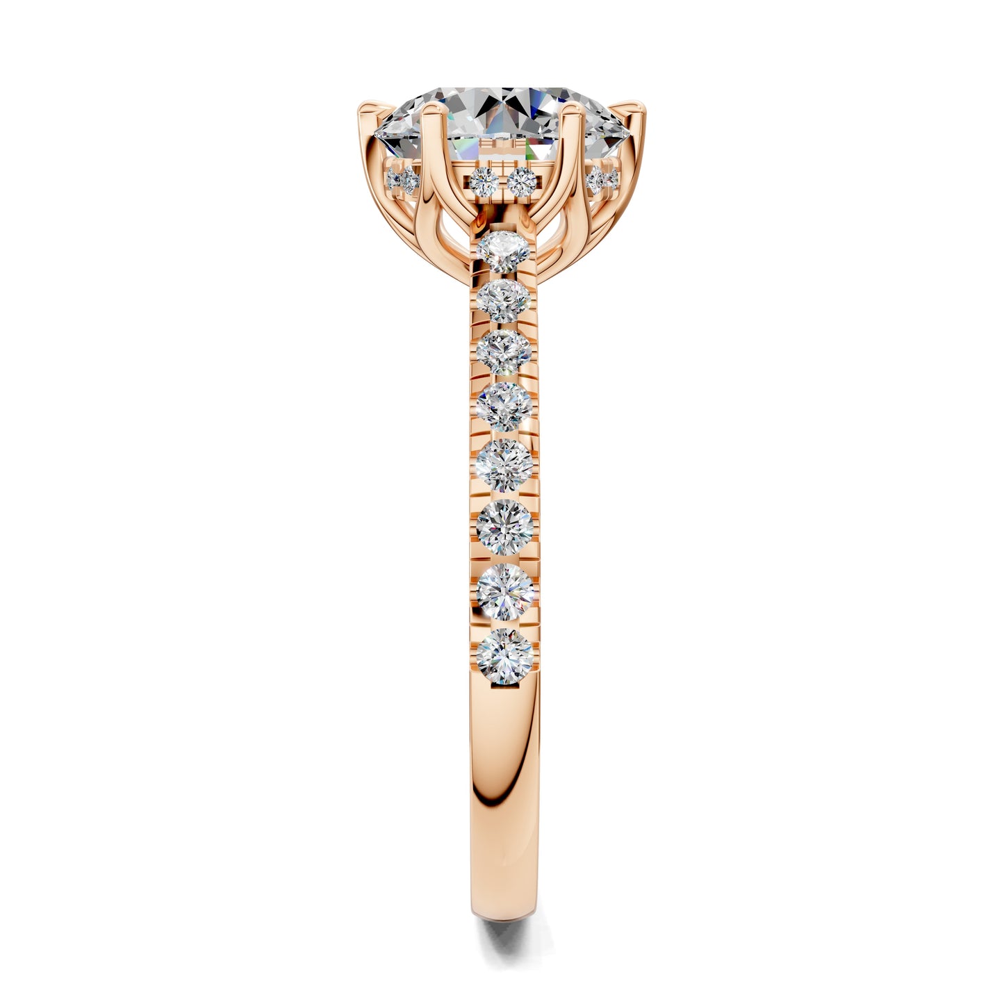 AUREA ROUND PAVÉ HALO RING