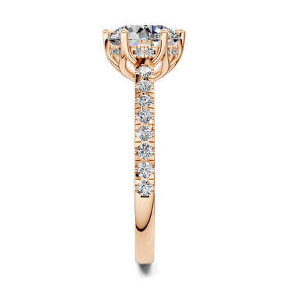 AUREA ROUND PAVÉ HALO RING